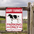 Dairy Farmer Parking Only Violators Will Get Milked Metal Sign