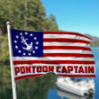 Pontoon Lovers Gift Pontoon Captain Flag