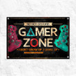 Gamer Gift Do Not Disturb Gamer Zone Metal Sign