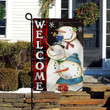 Welcome Snowman Christmas Gift Garden And House Flag
