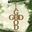 God Is Good Christmas Gift Custom Shape Wooden Ornament