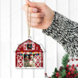 Charolais Catte Lovers Christmas Gift Red Barn Custom Shape Acrylic Ornament