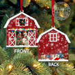 Charolais Catte Lovers Christmas Gift Red Barn Custom Shape Acrylic Ornament