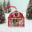 Highland Catte Lovers Christmas Gift Red Barn Custom Shape Acrylic Ornament
