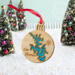 Lake Norman Christmas Gift 2 Layered Wooden Ornament