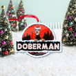 Doberman Dog Lovers Christmas Night Custom Shape Acrylic Ornament
