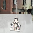 Holstein Friesian Cattle Lovers Funny Gift Ear Tag Acrylic Car Ornament