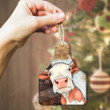 Cow Lovers Gift Ear Tag Custom Shape Acrylic Ornament