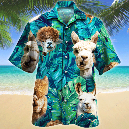 Llama Lovers Gift Hawaiian Shirt