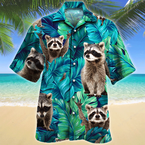 Raccoon Lovers Gift Hawaiian Shirt