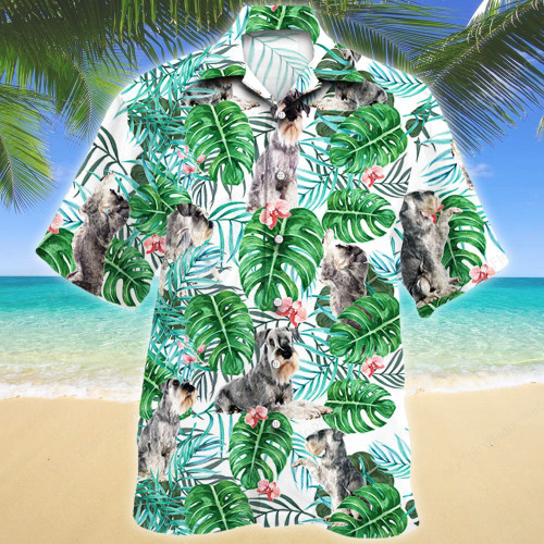 Standard Schnauzer Dog Tropical Plant Hawaiian Shirt