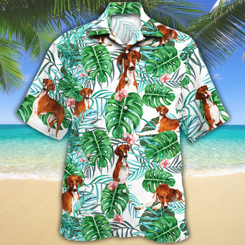 Azawakh Dog Lovers Tropical Plant Hawaiian Shirt