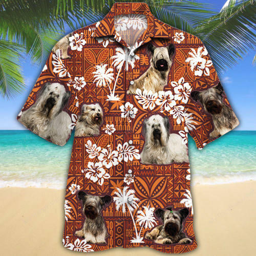 Skye Terrier Dog Lovers Red Tribal Hawaiian Shirt