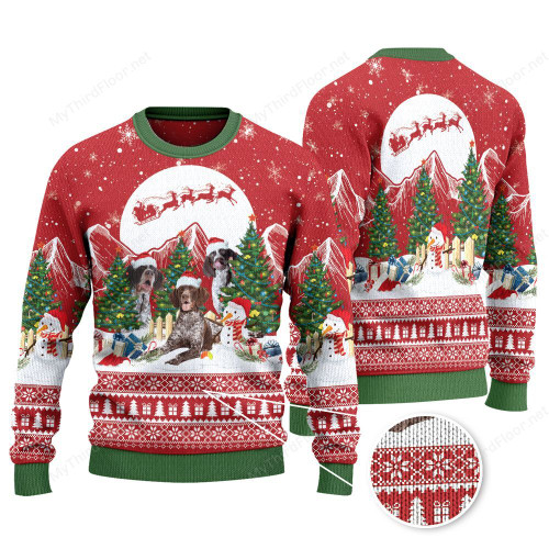 German Shorthaired Pointer Dog Lovers Christmas Is Coming Knitted Sweater