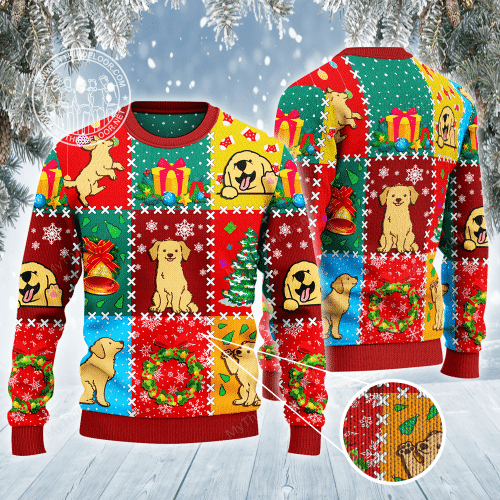 Golden Retriever Dog Lovers Christmas Wishes All Over Print Sweater