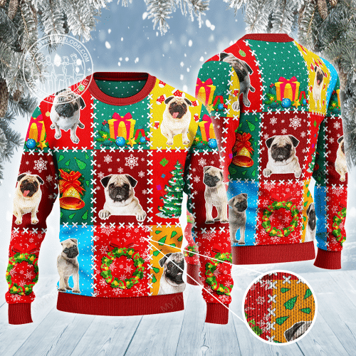 Pug Dog Lovers Christmas Wishes All Over Print Sweater