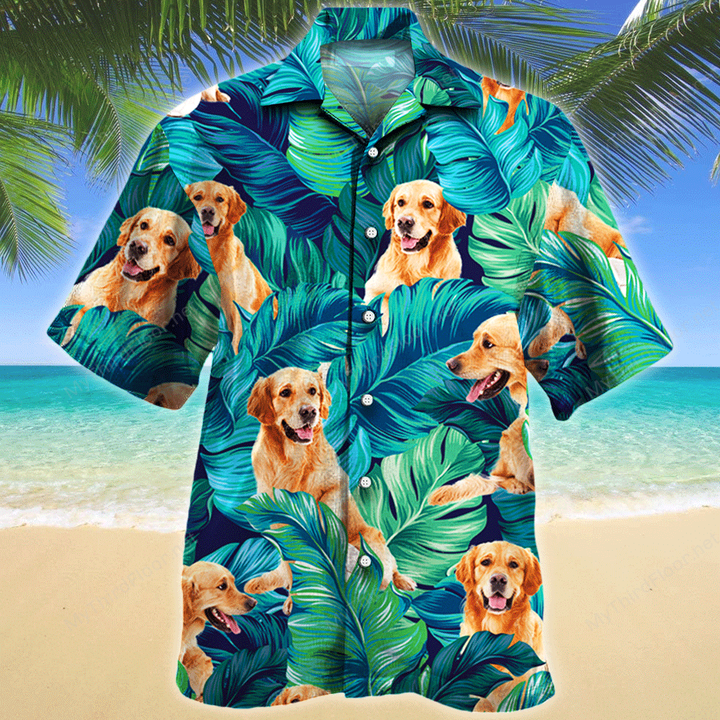 Golden Retriever Dog Lovers Gift Hawaiian Shirt
