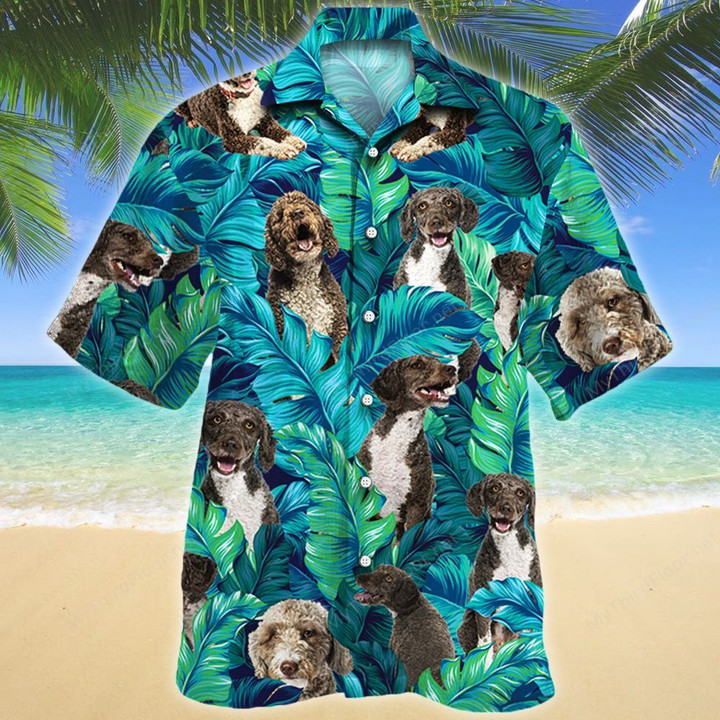Spanish Water Dog Lovers Hawaiian Shirt