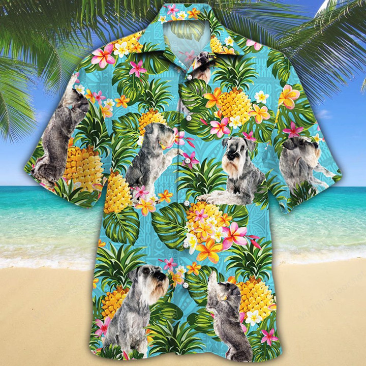 Standard Schnauzer Dog Lovers Pineapple Hawaiian Shirt