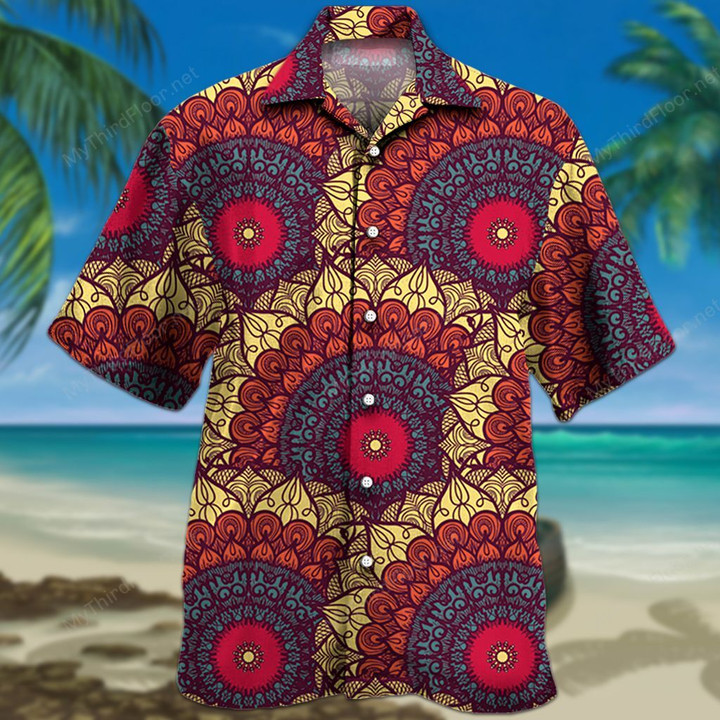 Mandala Pattern Energy Color 5 Hawaiian Shirt