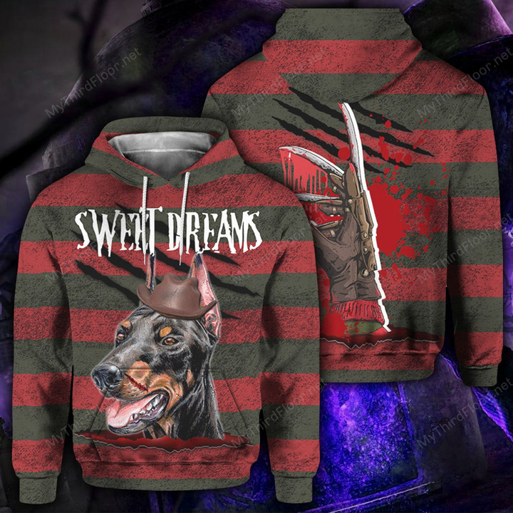 Doberman Pinscher Dog Lovers Sweet Dream Horror All Over Print Shirts