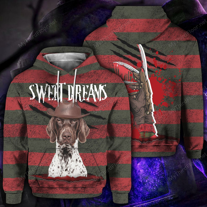 German Shorthaired Pointer Dog Lovers Sweet Dream Horror All Over Print Shirts