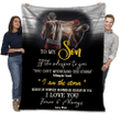Boxing Mom To My Son Believe In Yourself As Much As I Believe In You I Love You Sherpa Blanket - spreadstores