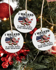 Veteran Ornament, I Walked The Walk, In Combat Boots And Dogtags Circle Ornament (2 Sided), Christmas Decor Gift - Spreadstores