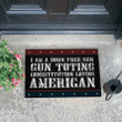 Veteran Welcome Rug, Veteran Doormat, I Am A Born Free Gun-Toting Constitution Loving American Doormat - Spreadstores