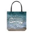 When you go through deep waters, I will be with you Isaiah 43:2 NIV tote bag - Gossvibes