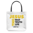 Jesus the way the truth and the life John 14:6 tote bag - Gossvibes