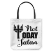 Not Today Satan tote bag - Gossvibes