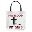 His blood my sins tote bag - Gossvibes