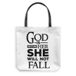 God is within her she will not fall tote bag - Gossvibes