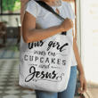 This Girl Runs on Cupcakes & Jesus tote bag - Gossvibes