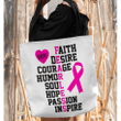 Fearless breast cancer awareness tote bag - Gossvibes