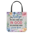 Truly my soul finds rest in God Psalm 62:1 tote bag - Gossvibes