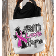 Faith hope love ribbon cross tote bag - Gossvibes