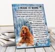 Personalized Dog Sympathy Gift, I Made It Home Memorial Canvas Wall Art