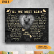 Till We Meet Again Dog Horizontal Canvas Poster Framed Print Butterfly Shape Personalized Dog Memorial Gift For Dog Lovers