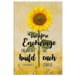 Encourage one another and build each other up canvas wall art