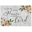 As for me and my house we will serve the Lord Joshua 24:15 Scripture wall art canvas