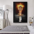 Christian Canvas, Jesus Canvas, The Lion Of Judah And The Lamb Of God Wall Art Canvas - spreadstores
