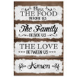 Bless the food before us wall art canvas - Christian wall art