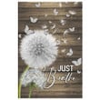 (Brown) Just breathe canvas wall art