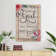 With God all things are possible Matthew 19:26 Scripture wall art canvas