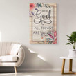 With God all things are possible Matthew 19:26 Scripture wall art canvas