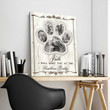 Canvas Dog Paw Print Art, Memorial Gift For Loss Of Dog, Pet Memorial Collage - Personalized Sympathy Gifts - Spreadstore