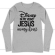Disney in my veins Jesus in my heart long sleeve t-shirt | Christian apparel - Gossvibes
