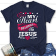 My heart belongs to Jesus womens Christian t-shirt, Jesus shirts - Gossvibes